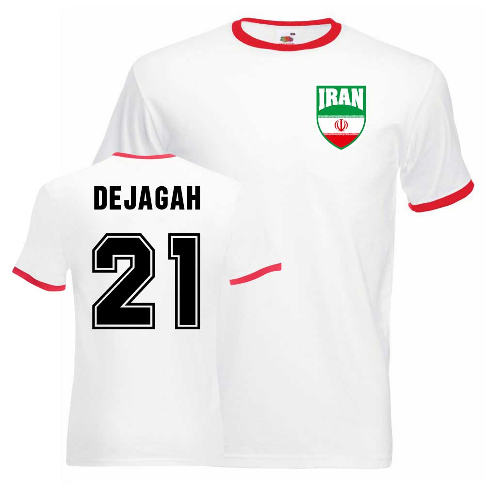 Ashkan Dejagah Iran Ringer Tee (white-red)