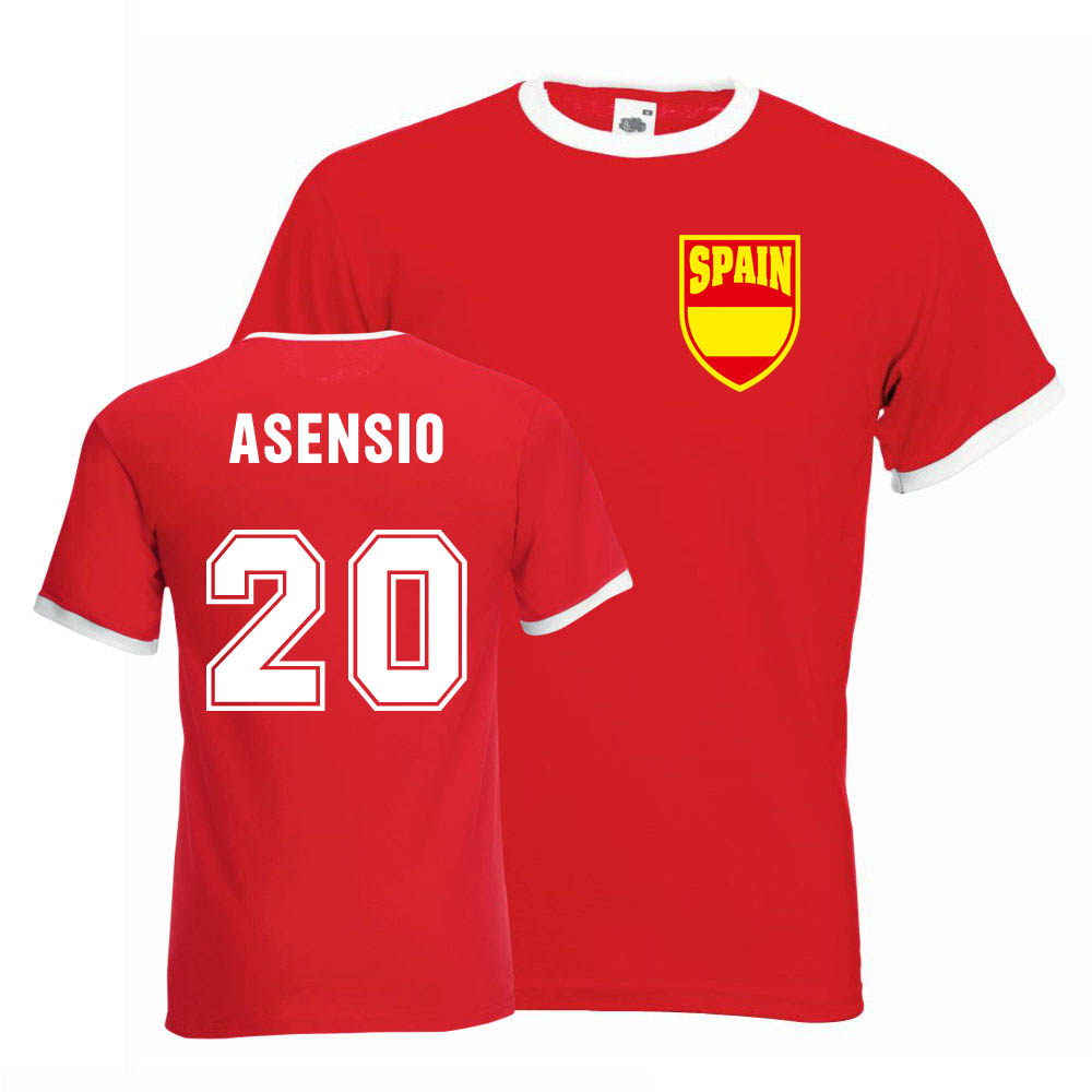 Marco Asensio Spain Ringer Tee (red)