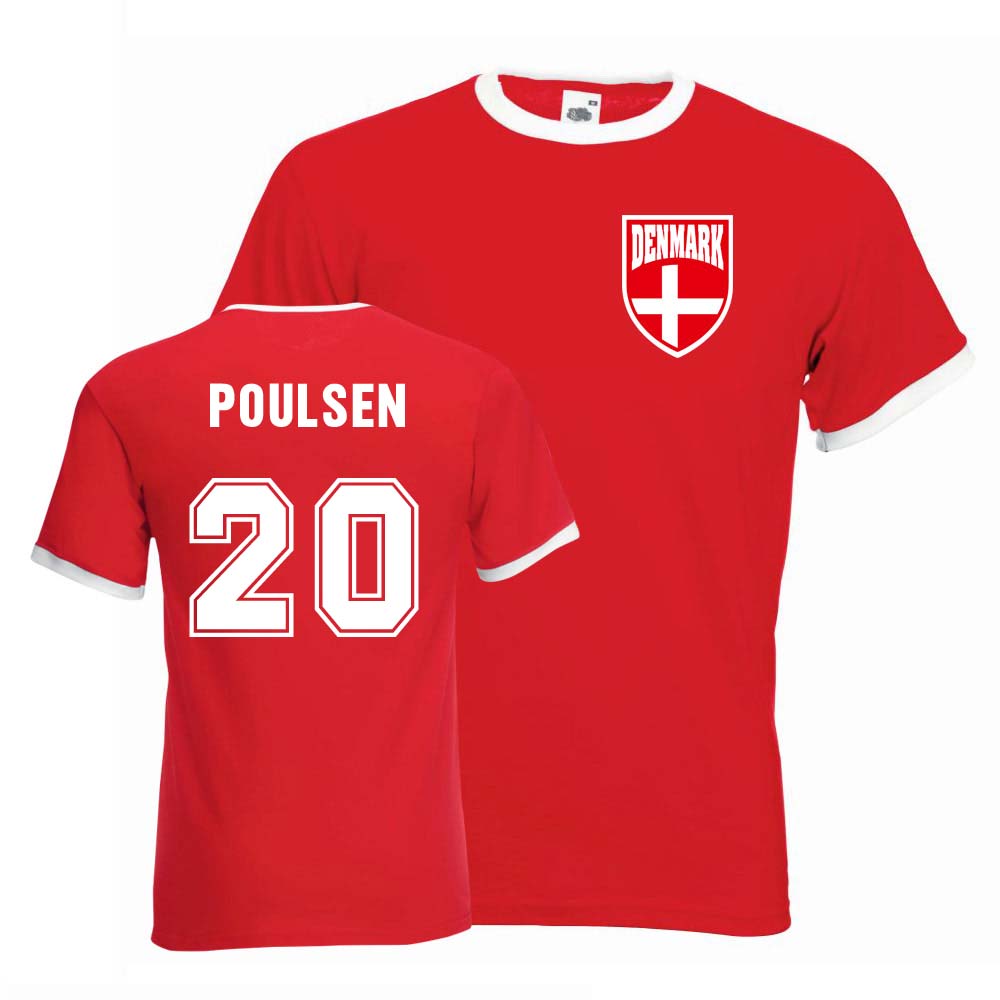 Yussuf Poulsen Denmark Ringer Tee (red)