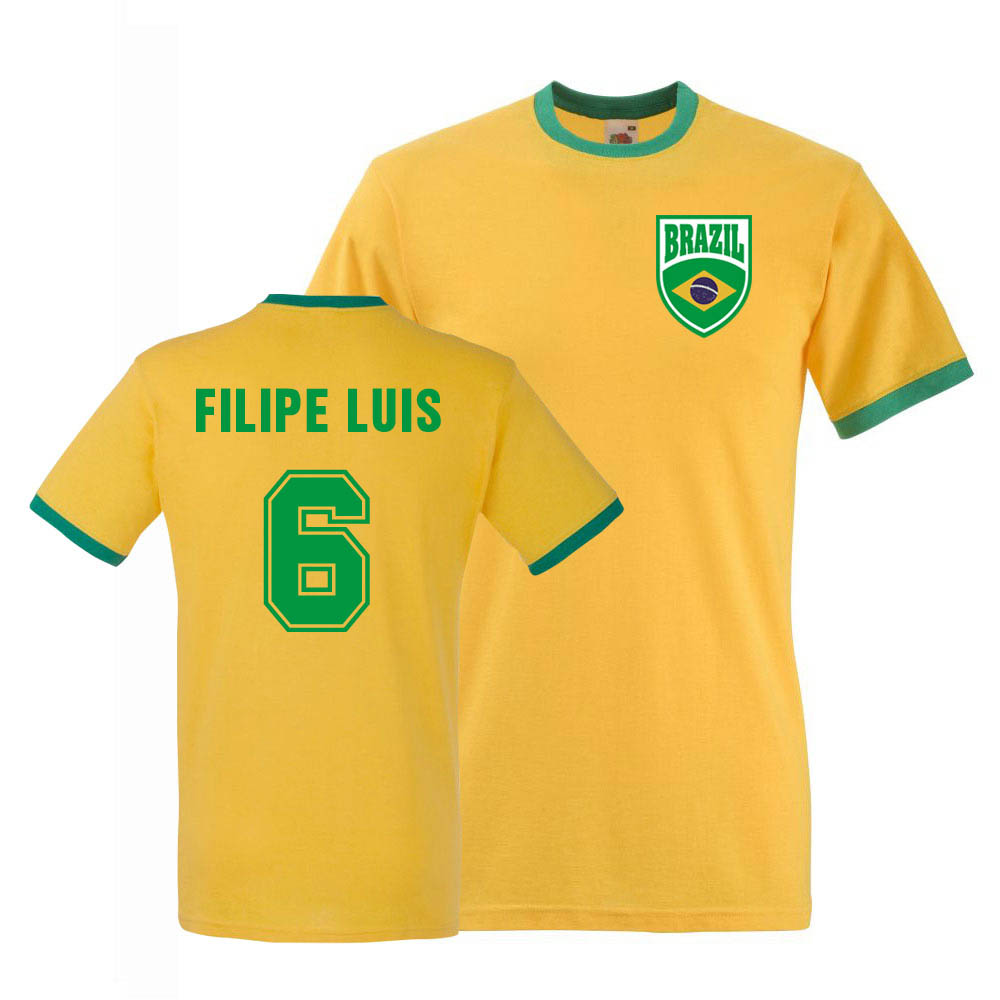 Filipe Luis Brazil Ringer Tee (yellow)