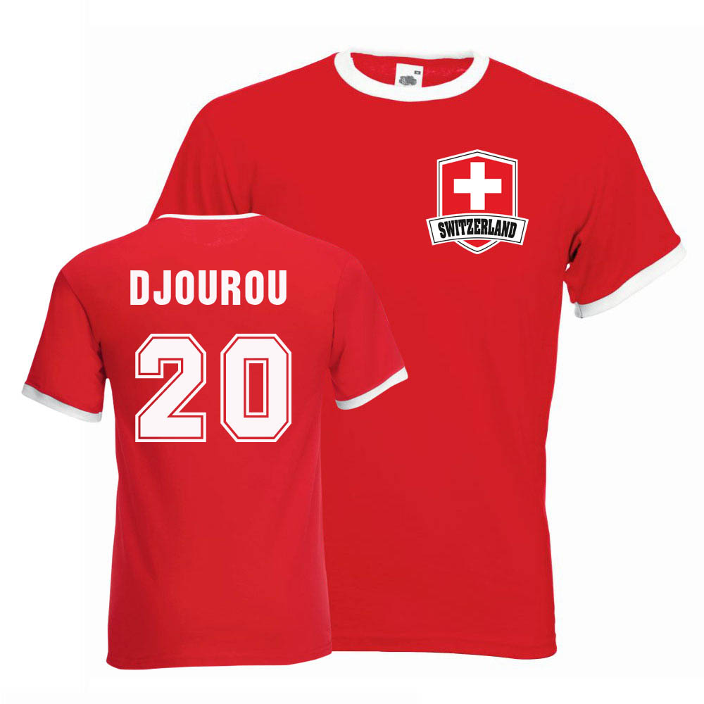 Johan Djourou Switzerland Ringer Tee (red)