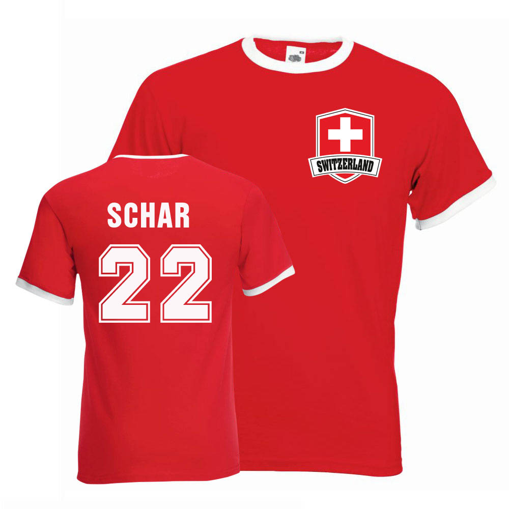 Fabian Schar Switzerland Ringer Tee (red)