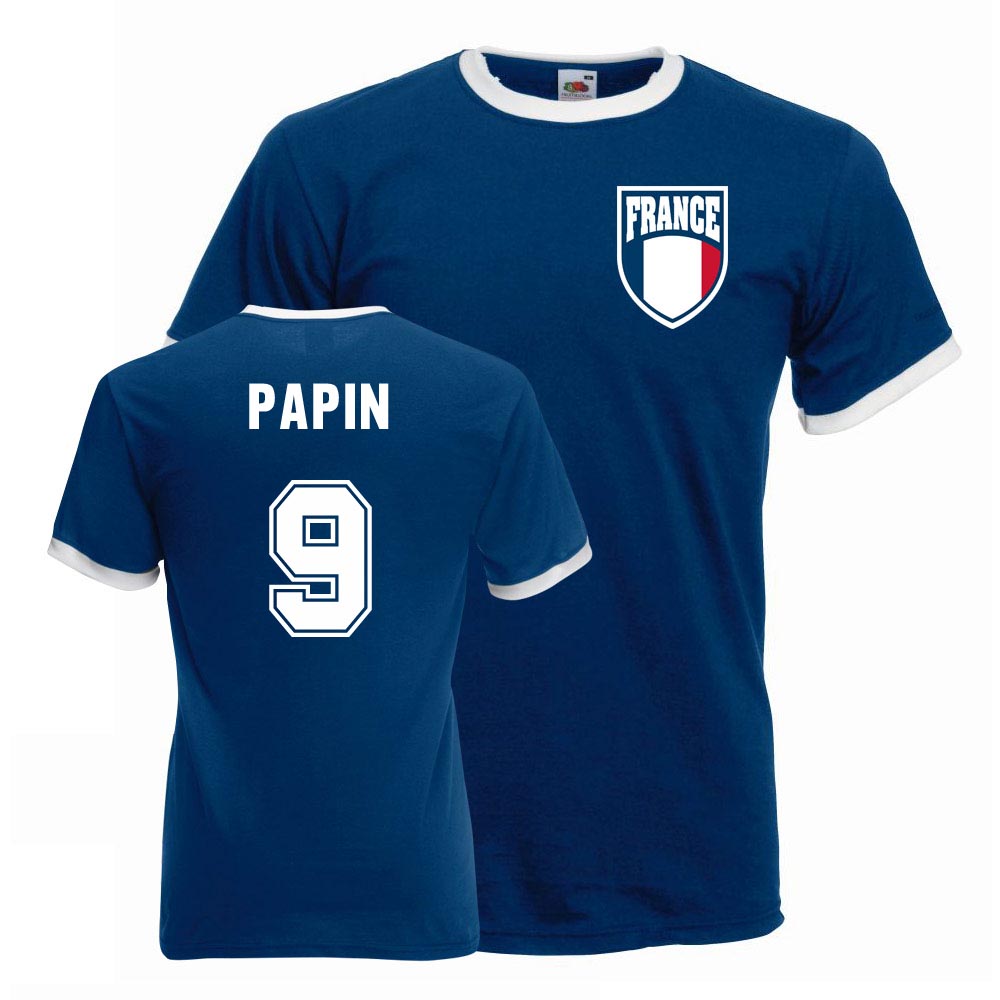 Jean Pierre Papin France Ringer Tee (blue)