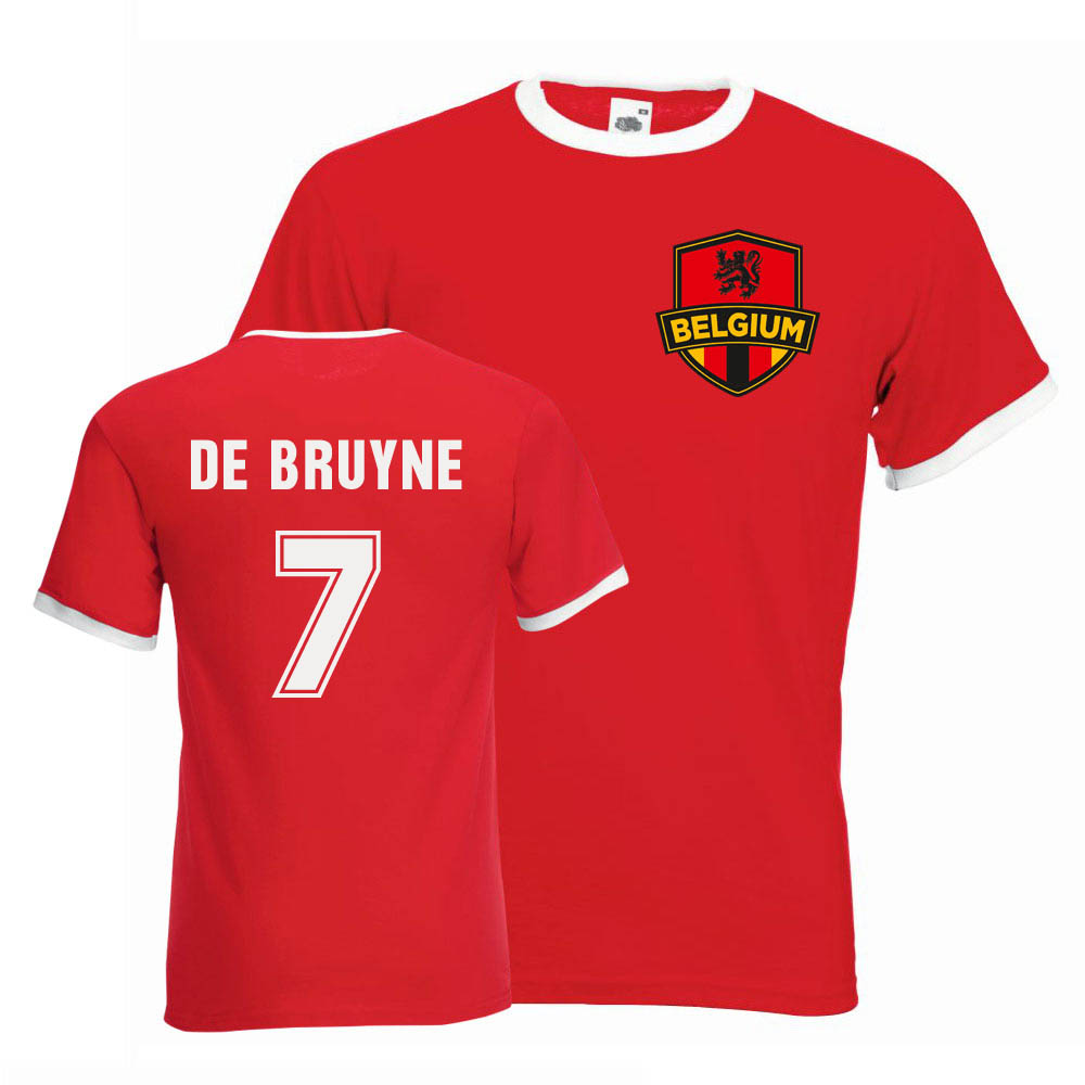 Kevin De Bruyne Belgium Ringer Tee (red)