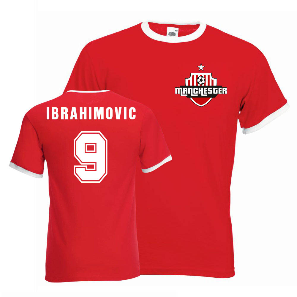 Zlatan Ibrahimovic Man Utd Ringer Tee (red)