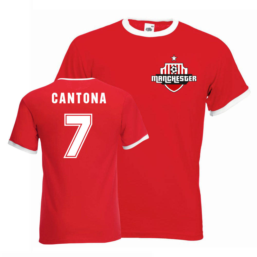 Eric Cantona Man Utd Ringer Tee (red)