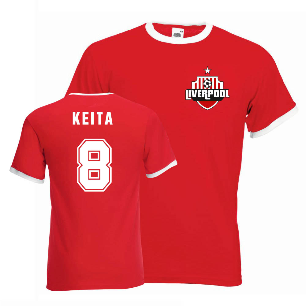 Naby Keita Liverpool Ringer Tee (red)