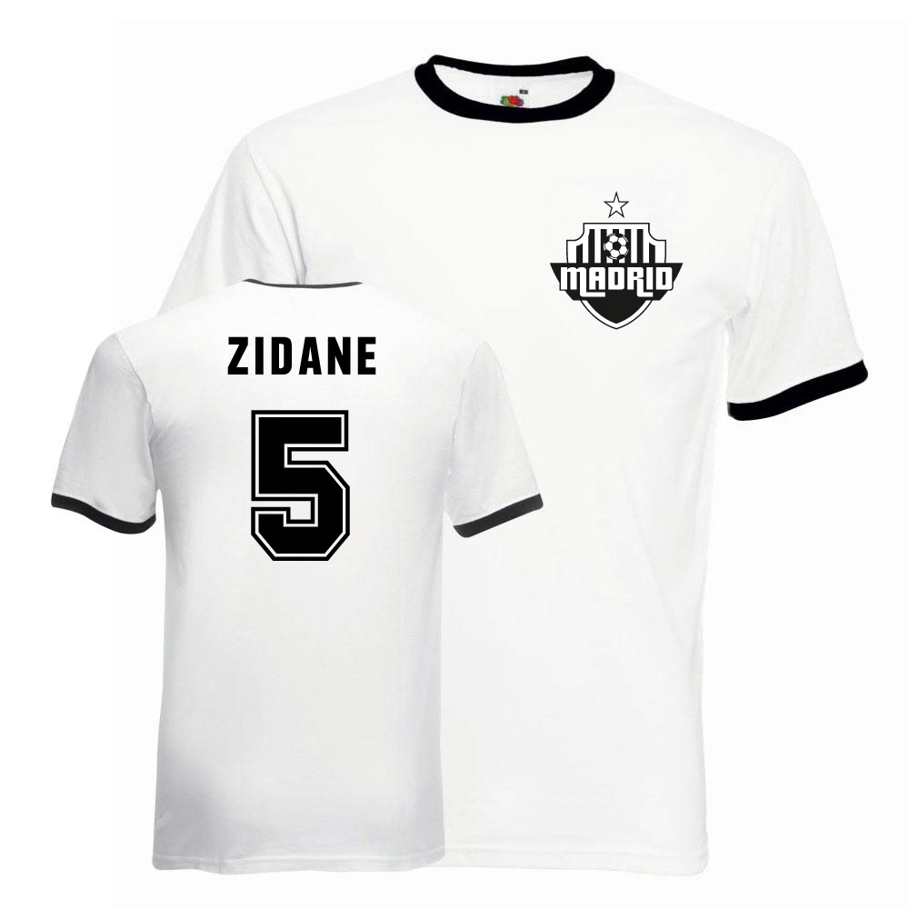 Zinedine Zidane Real Madrid Ringer Tee (white-black)