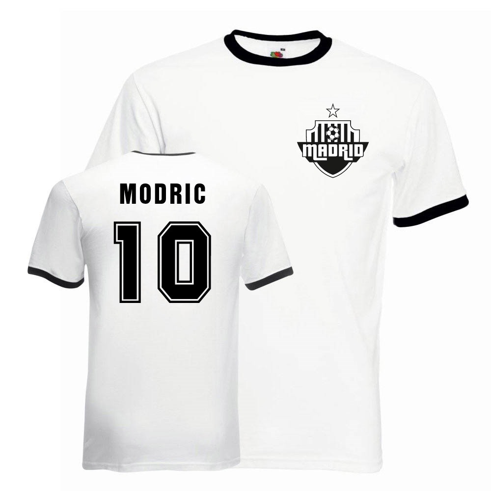 Luka Modric Real Madrid Ringer Tee (white-black)