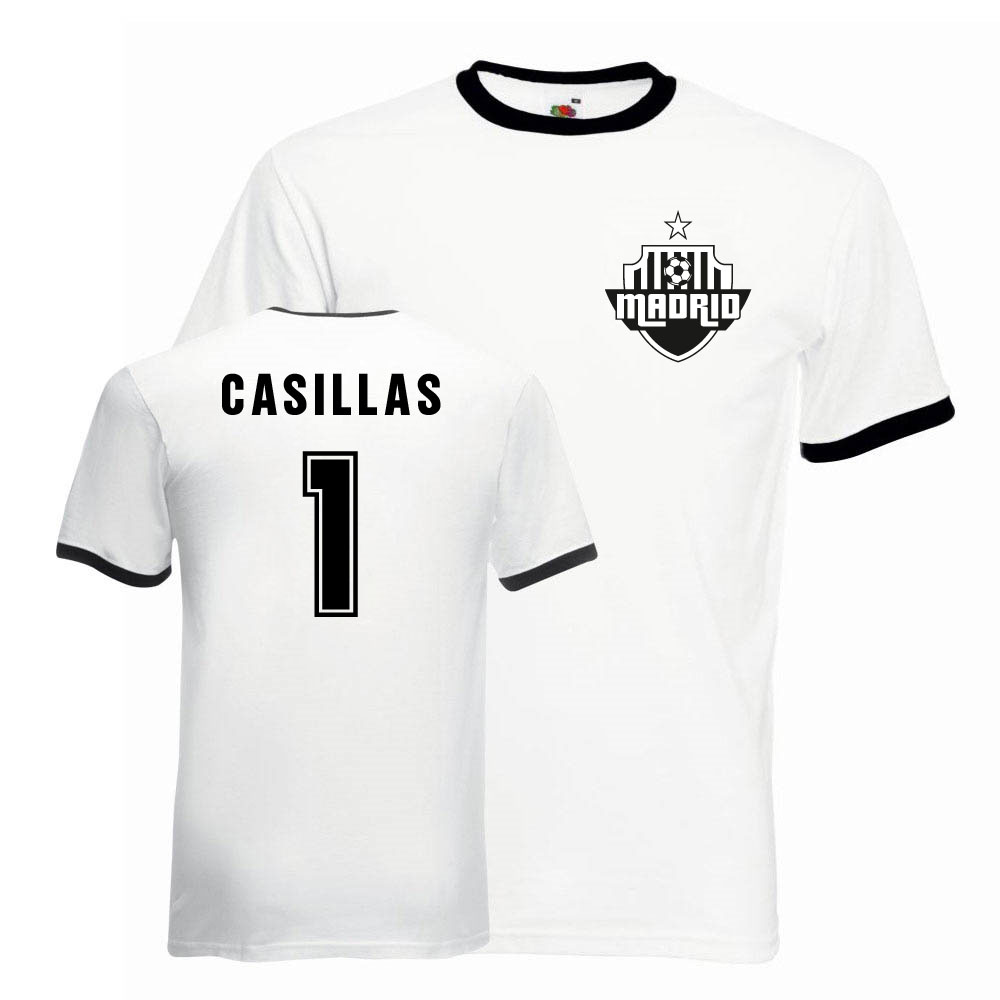 Iker Casillas Real Madrid Ringer Tee (white-black)