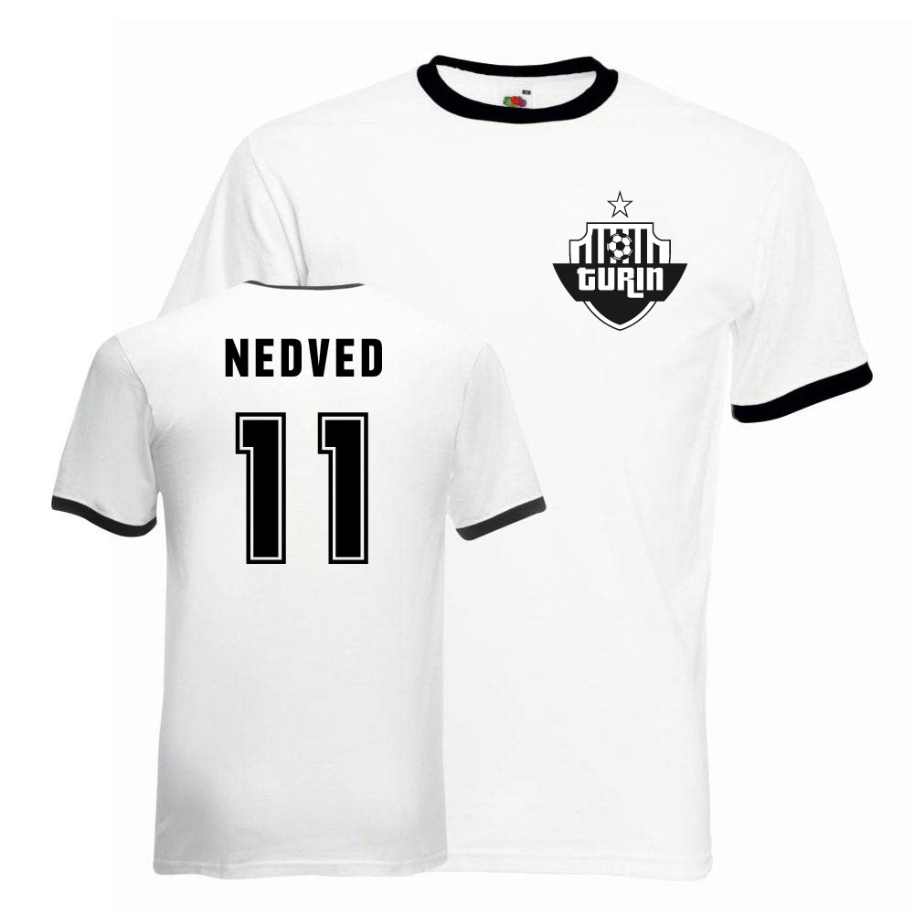 Pavel Nedved Juventus Ringer Tee (white-black)