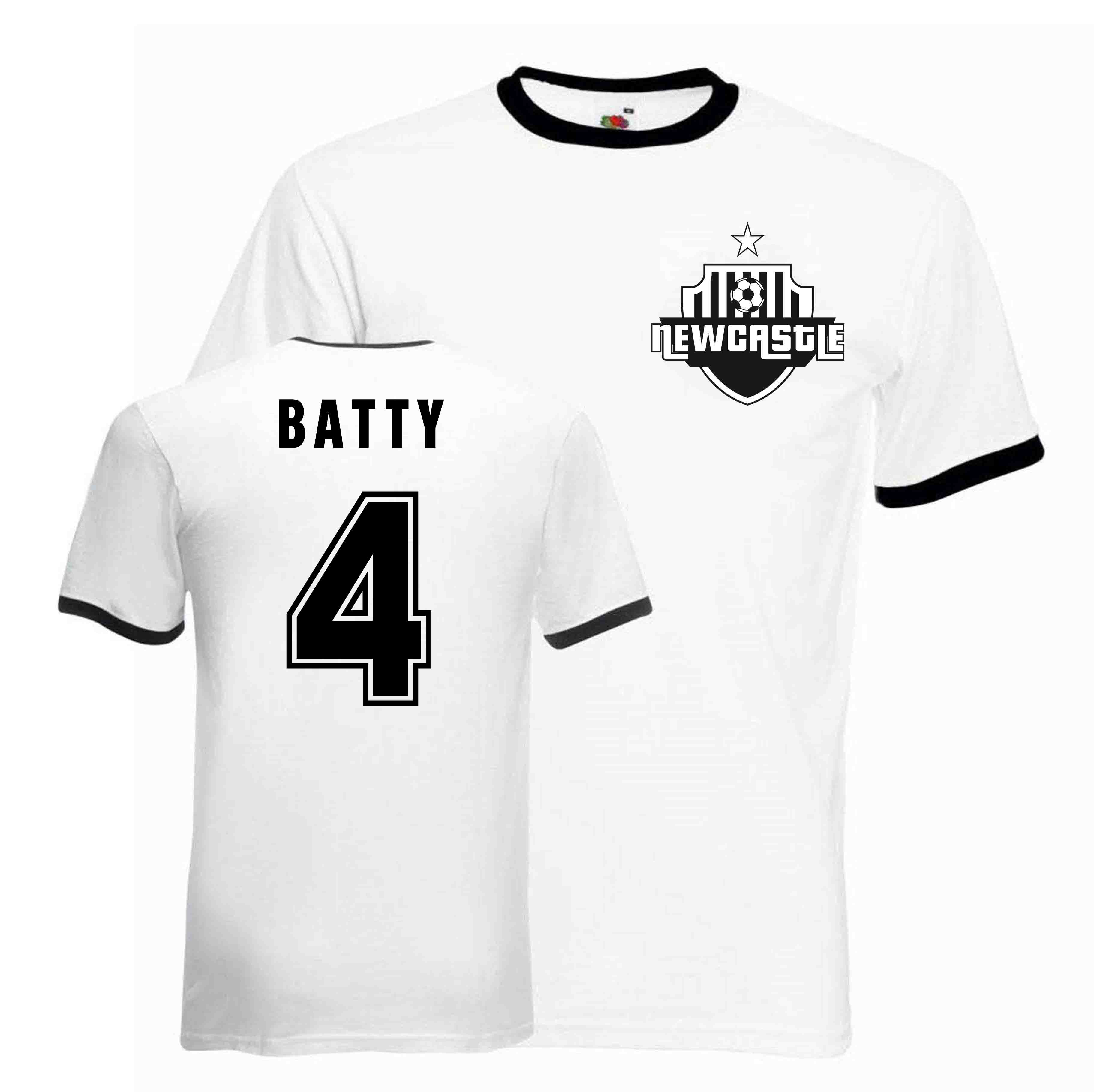 David Batty Newcastle Ringer Tee (white-black)