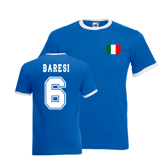 Franco Baresi Italy Ringer Tee (blue)