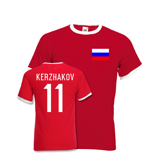 Aleksandr Kerzhakov Russia Ringer Tee (red)