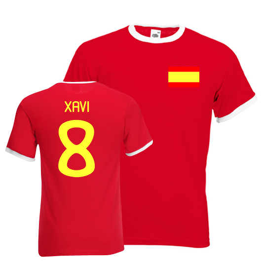 Xavi Spain Ringer Tee (red)