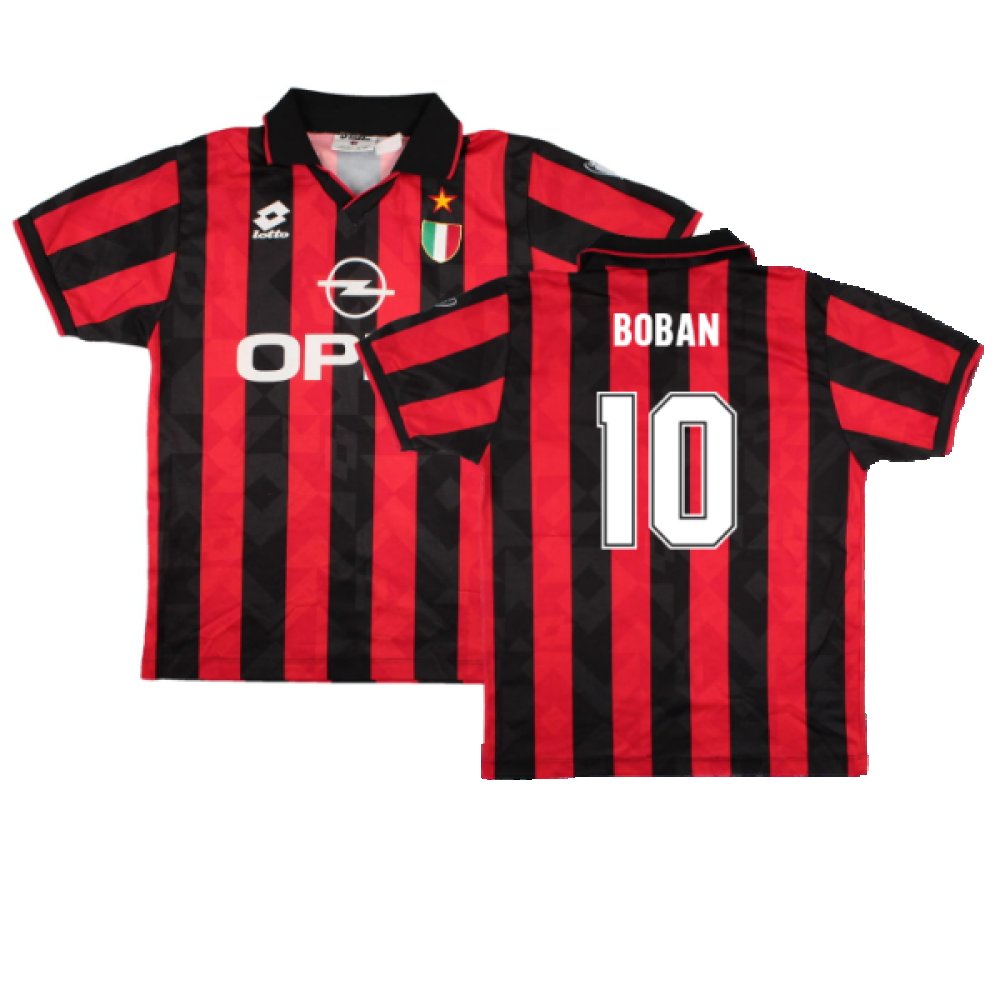 AC Milan 1994-96 Home Shirt (M) (Excellent) (BOBAN 10)