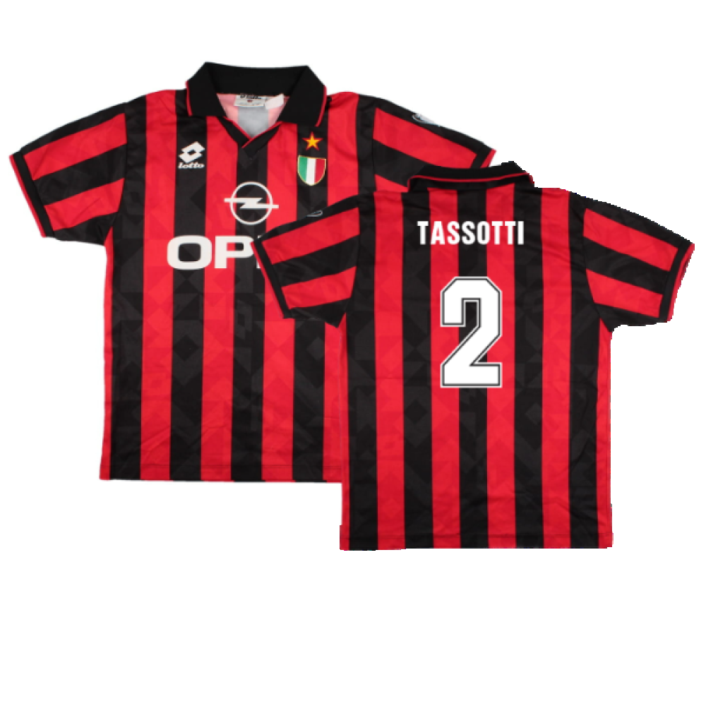 AC Milan 1994-96 Home Shirt (M) (Excellent) (Tassotti 2)