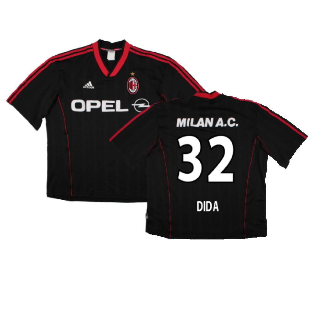 AC Milan 2000-01 Adidas Training Shirt (XL) (Dida 32) (Good)