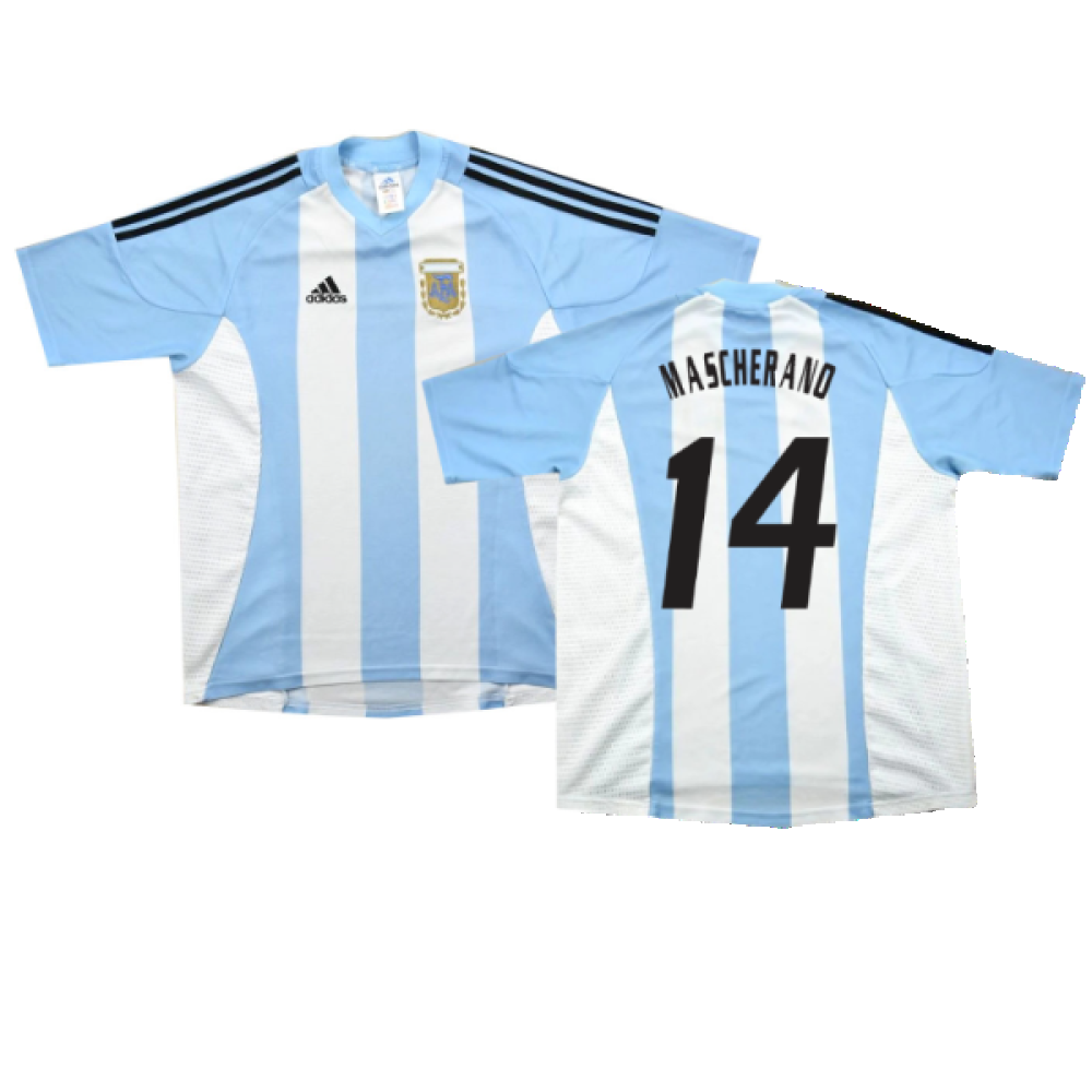 Argentina 2002-04 Home Shirt (L) (Excellent) (MASCHERANO 14)