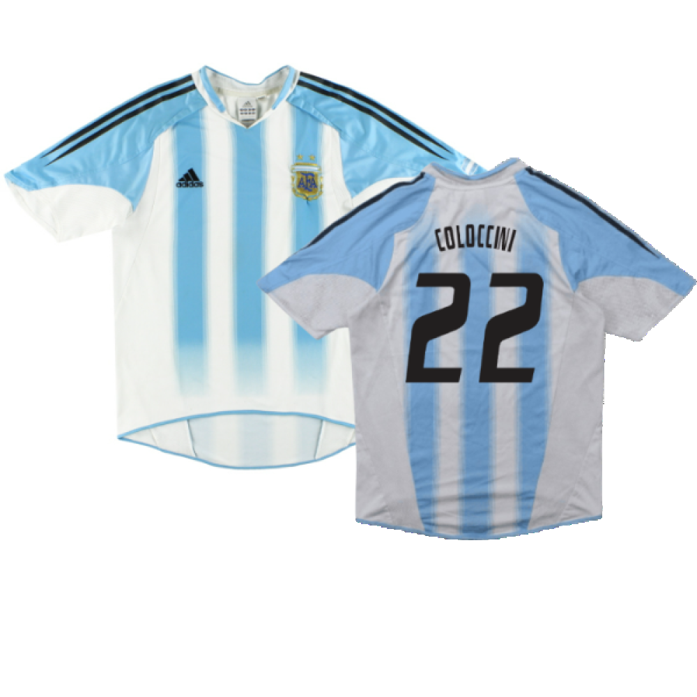 Argentina 2004-05 Home Shirt (XL) (Good) (Coloccini 22)