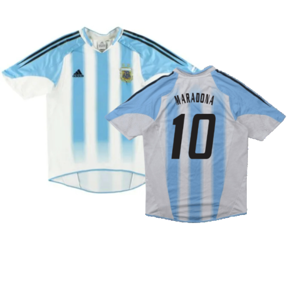 Argentina 2004-06 Home Shirt (S) (Good) (MARADONA 10)