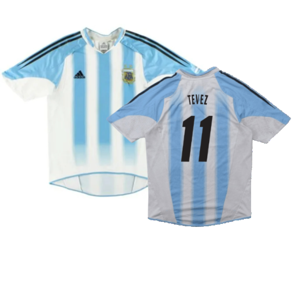 Argentina 2004-06 Home Shirt (S) (Good) (Tevez 11)