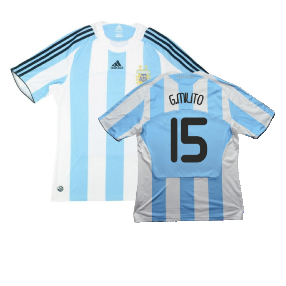 Argentina 2008-09 Home Shirt (S) (Very Good) (G.Milito 15)