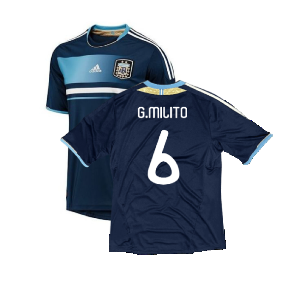 Argentina 2011-2012 Away Shirt (Good) (G.Milito 6)