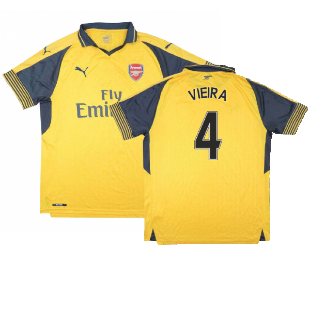 Arsenal 2016-17 Away Shirt (XL) (Very Good) (Vieira 4)