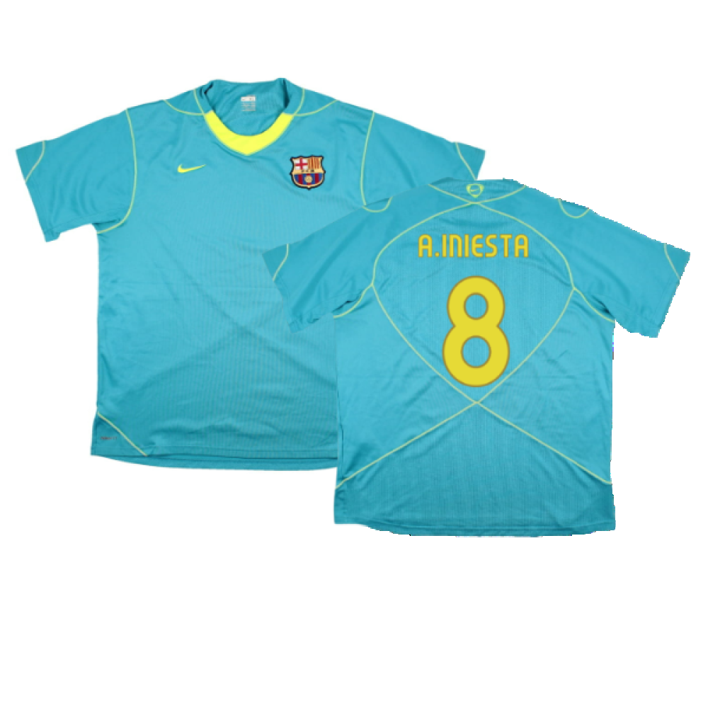 Barcelona 2007-08 Nike Training Shirt (M) (Good) (A.Iniesta 8)