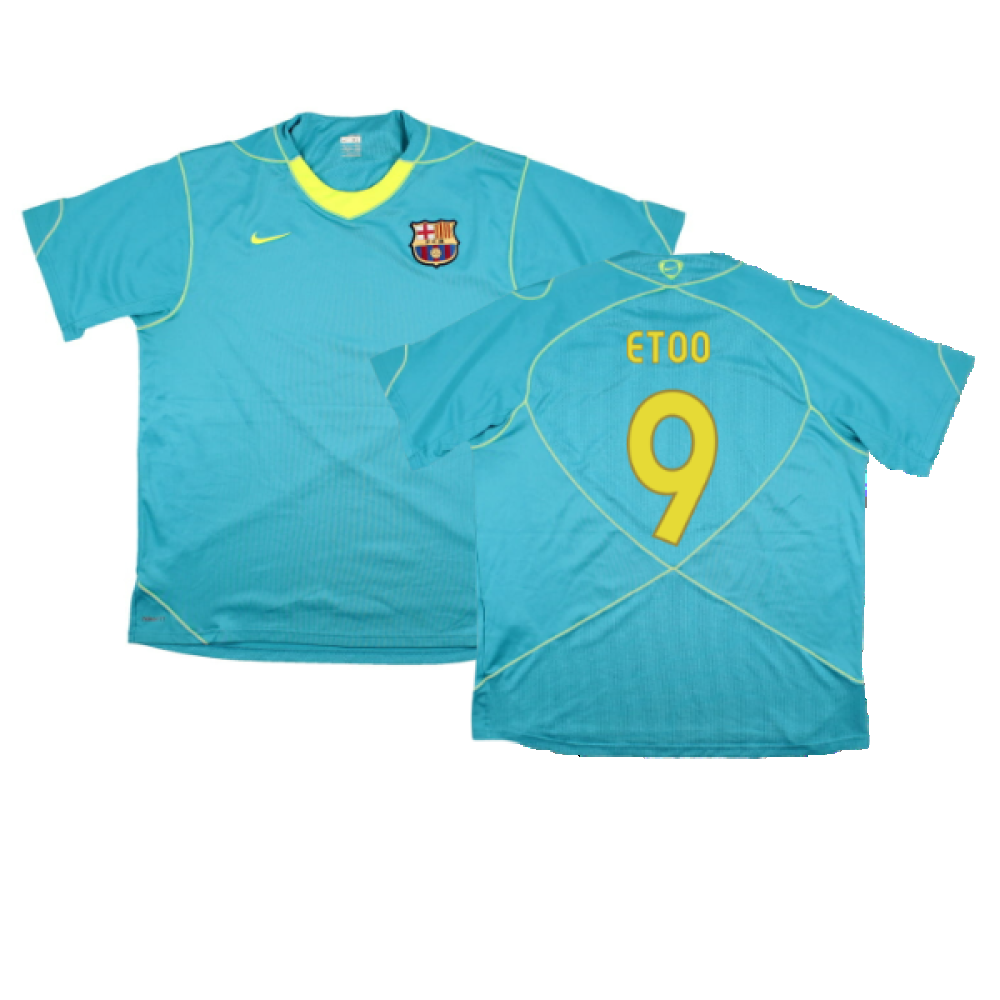 Barcelona 2007-08 Nike Training Shirt (XLB) (Good) (Etoo 9)