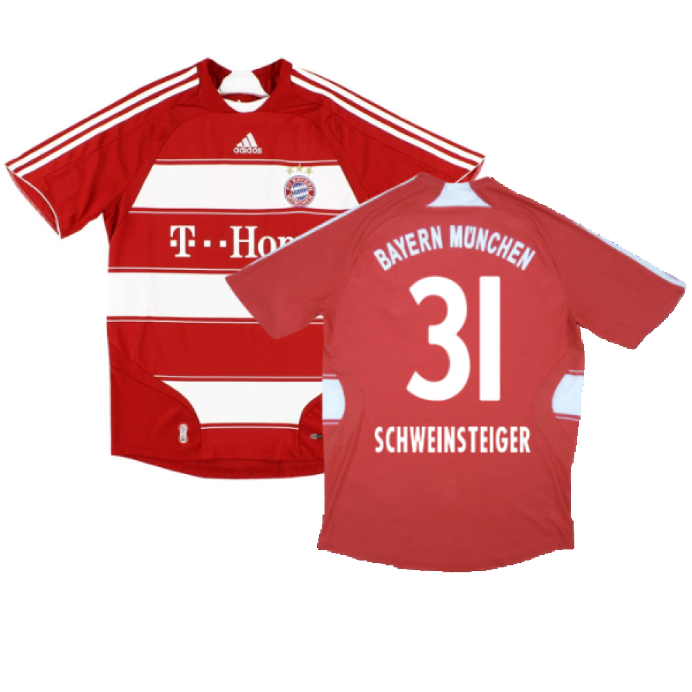 Bayern Munich 2007-09 Home Shirt (M) (Fair) (Schweinsteiger 31)