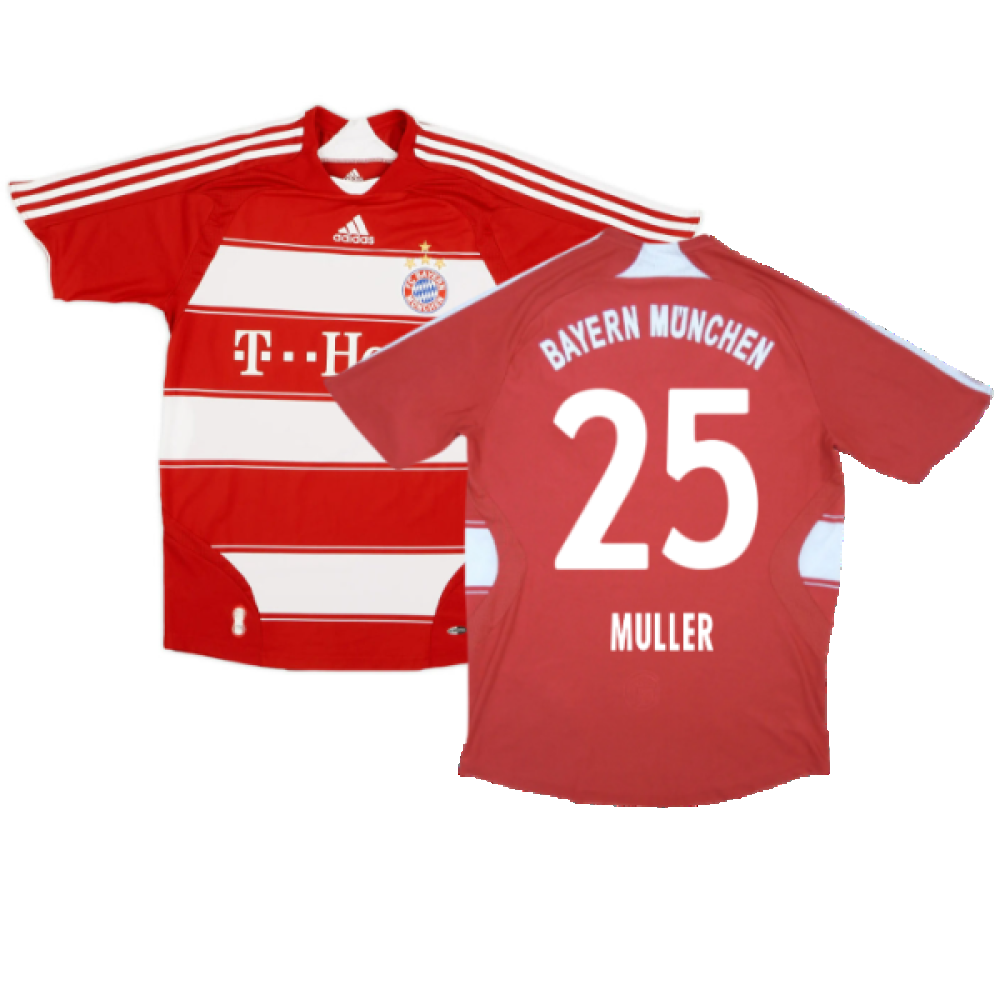 Bayern Munich 2007-09 Home Shirt (XL Boys) Schweinsteiger #31 (Good) (Muller 25)