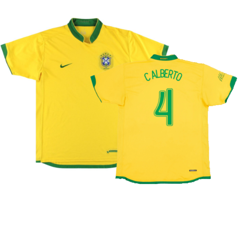 Brazil 2006-2008 Home Shirt (XXL) (Good) (C Alberto 4)