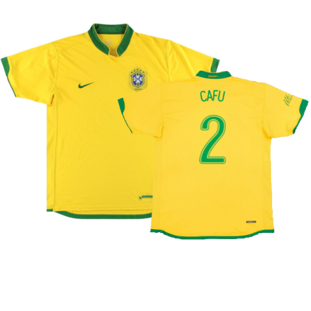 Brazil 2006-2008 Home Shirt (XXL) (Good) (Cafu 2)