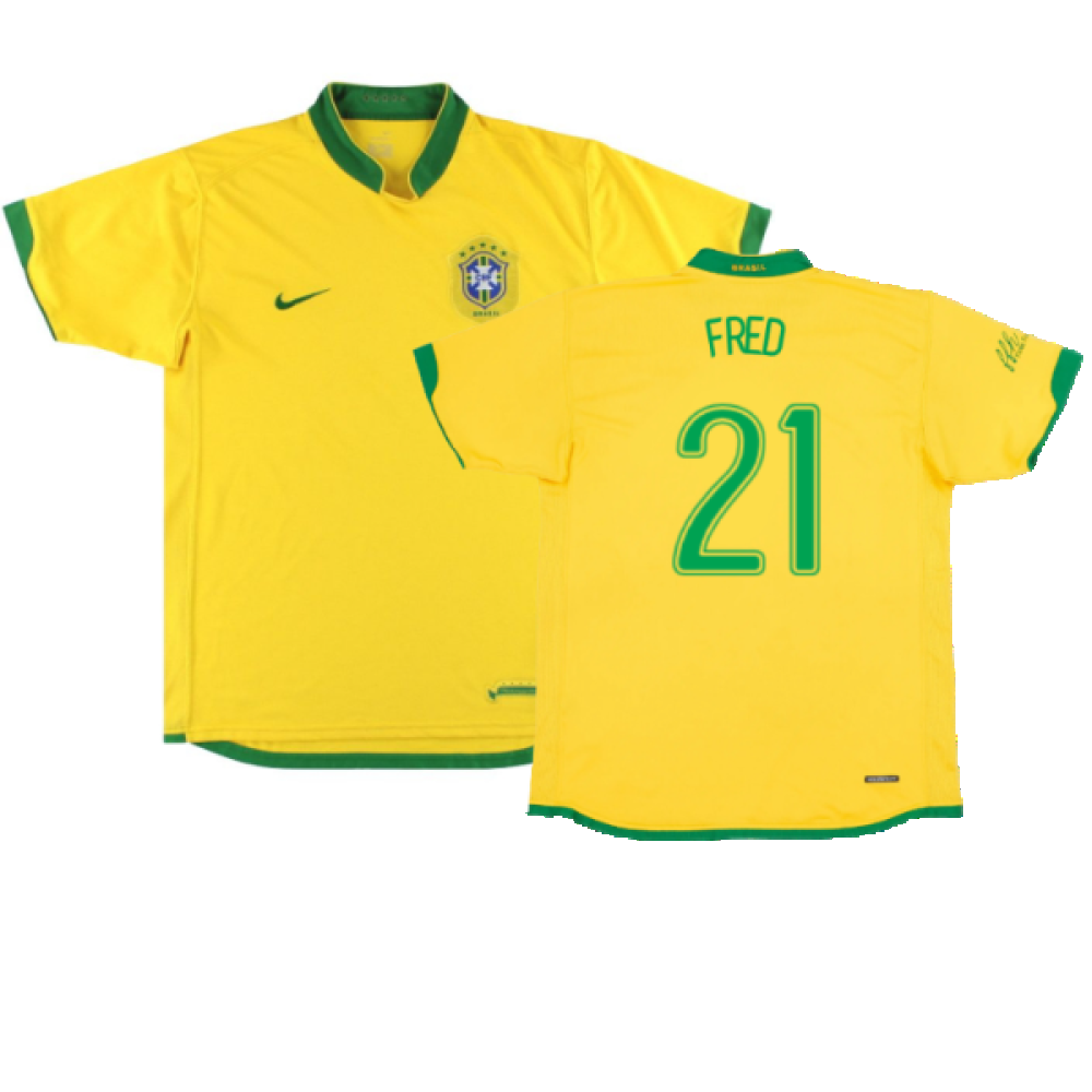 Brazil 2006-2008 Home Shirt (XXL) (Good) (Fred 21)