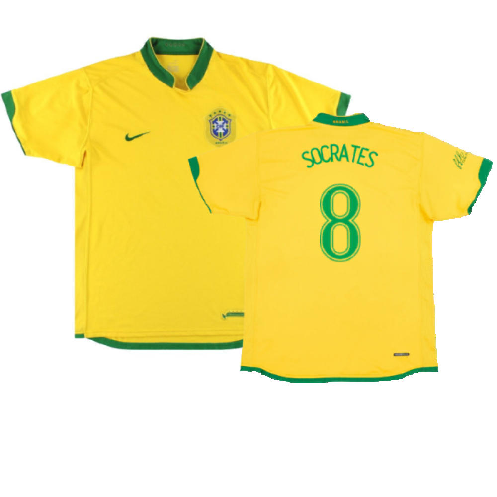 Brazil 2006-2008 Home Shirt (XXL) (Good) (SOCRATES 8)