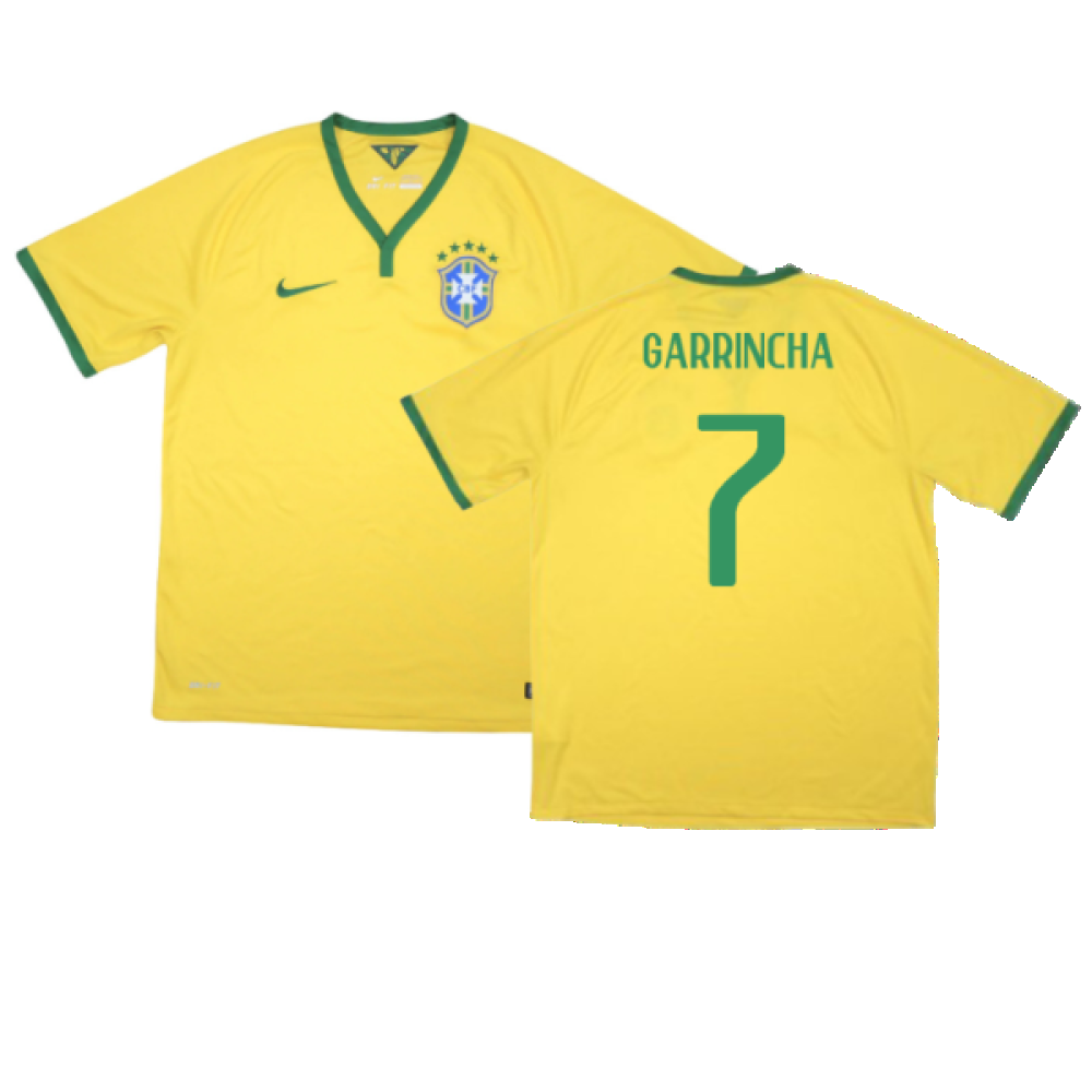 Brazil 2014-15 Home Shirt (Excellent) (Garrincha 7)