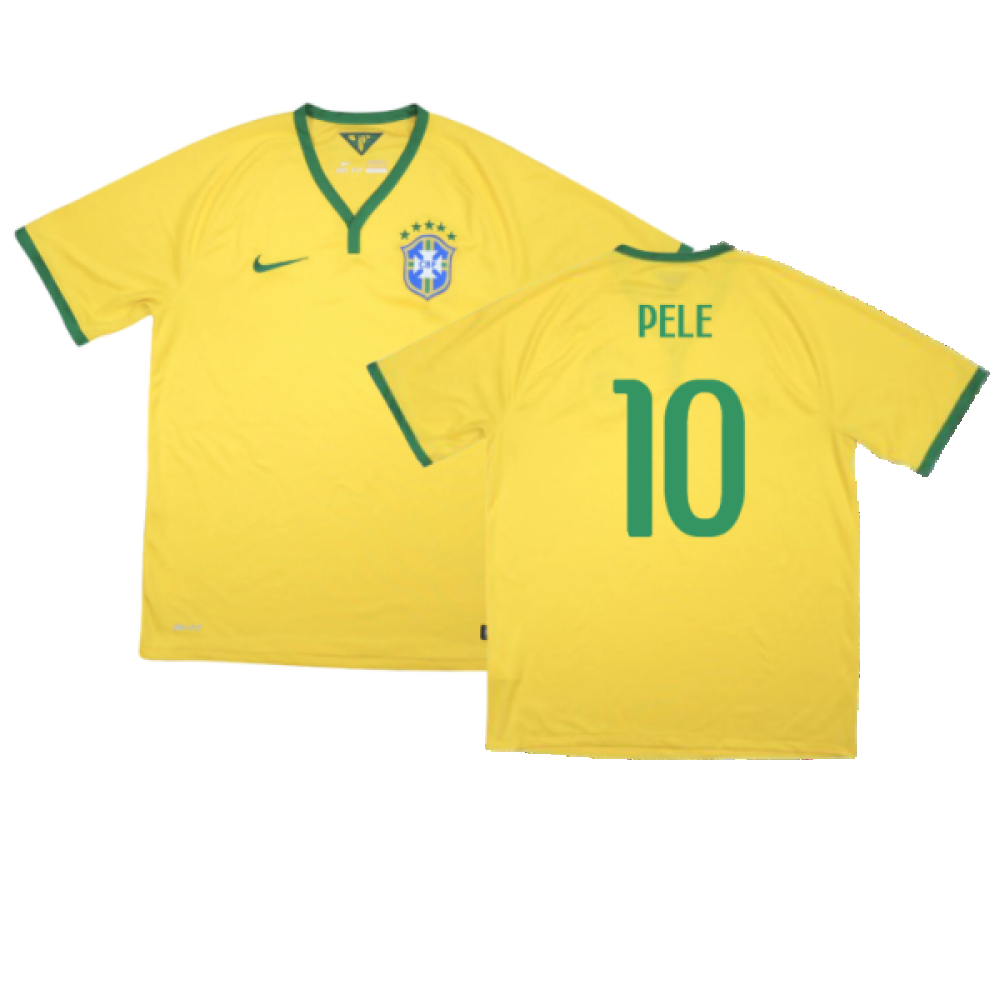 Brazil 2014-15 Home Shirt (Excellent) (Pele 10)