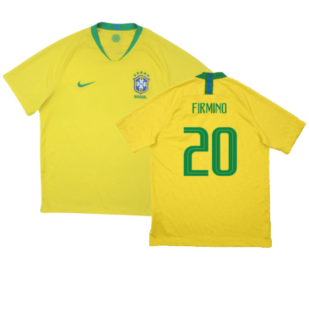 Brazil 2018-19 Home Shirt (M) (Excellent) (Firmino 20)