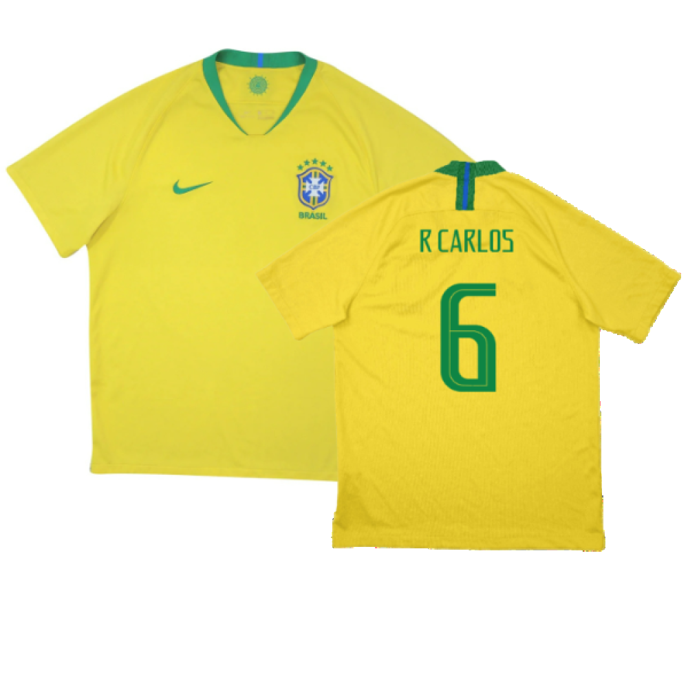 Brazil 2018-19 Home Shirt (M) (Excellent) (R Carlos 6)