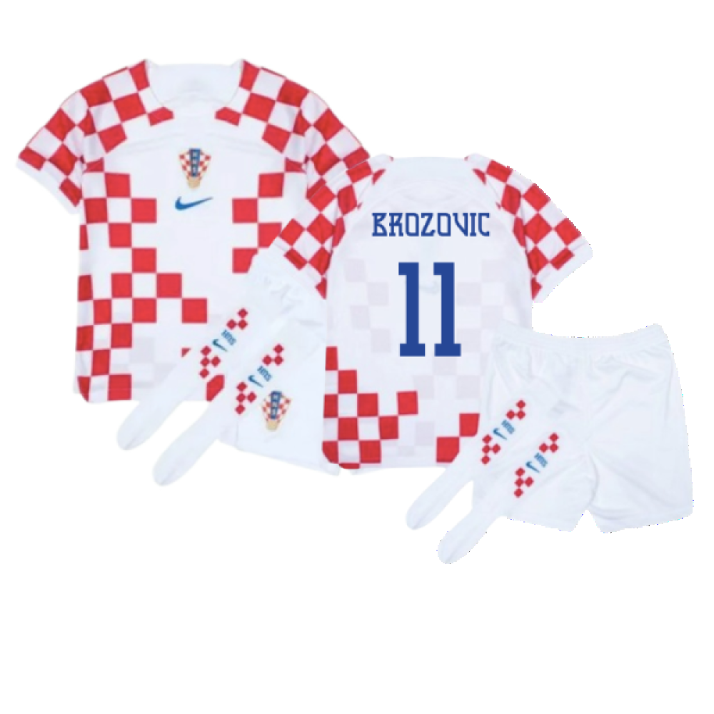 Croatia 2022-2023 Home Mini Kit (6-7y) (BNWT) (Brozovic 11)