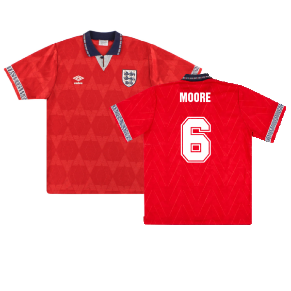 England 1990-92 Away Shirt (L) (Excellent) (Moore 6)