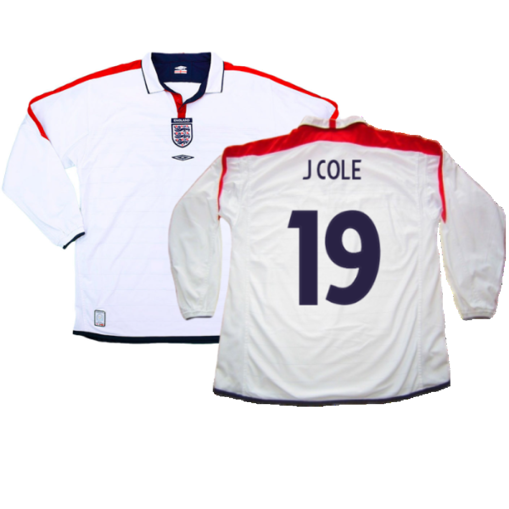 England 2003-05 Home L/S Shirt (M) (Excellent) (J Cole 19)