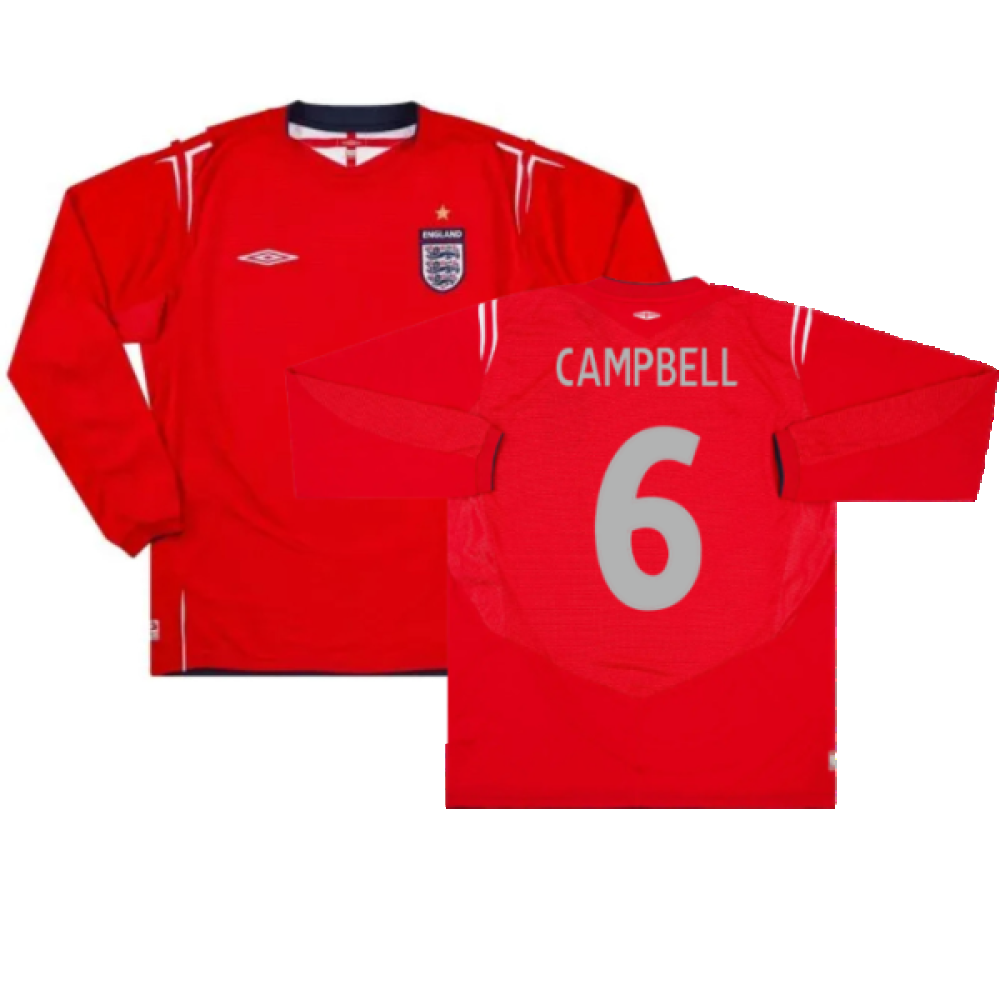 England 2004-06 Away L/S Shirt (XXL) (Excellent) (Campbell 6)