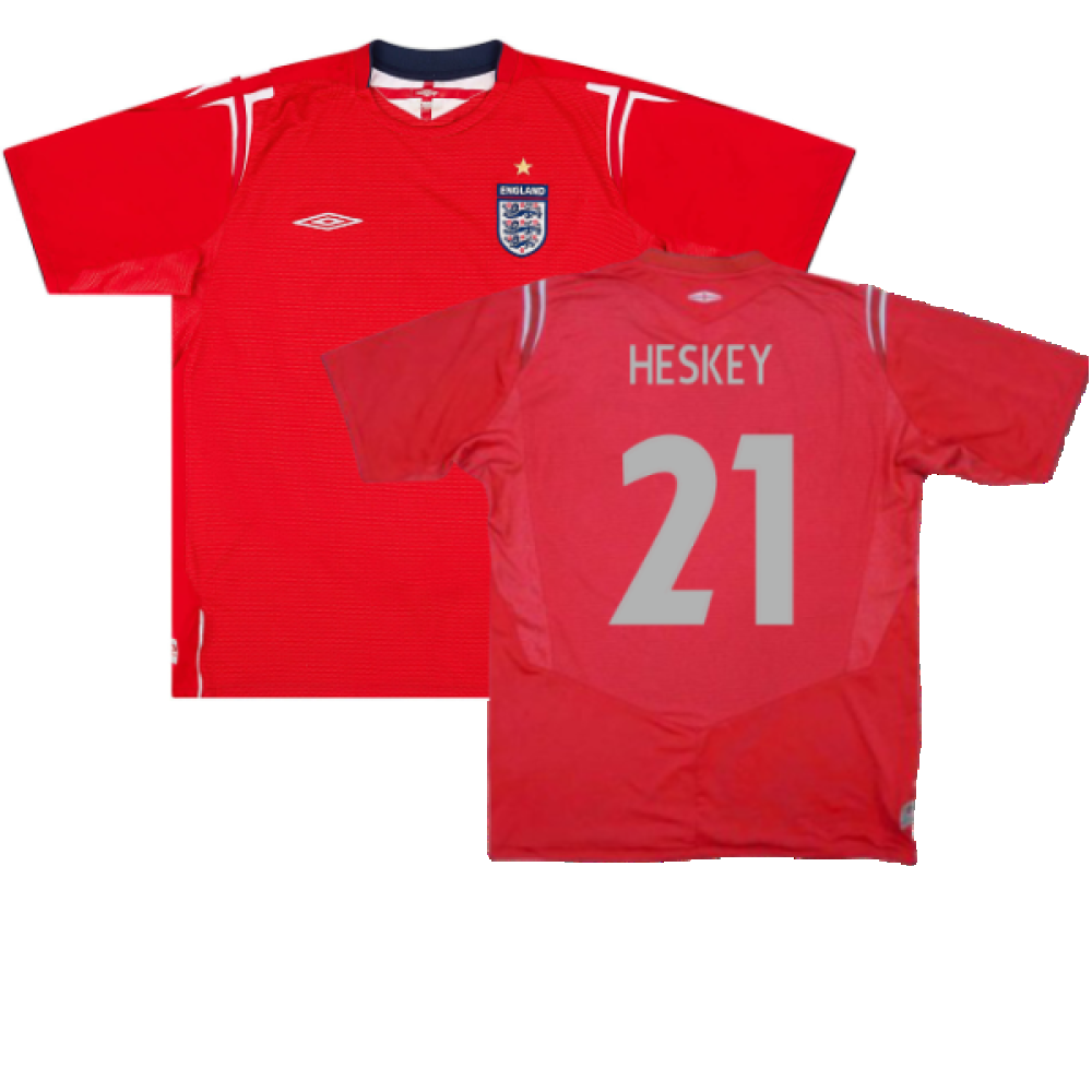 England 2004-06 Away Shirt (XL) (Very Good) (Heskey 21)