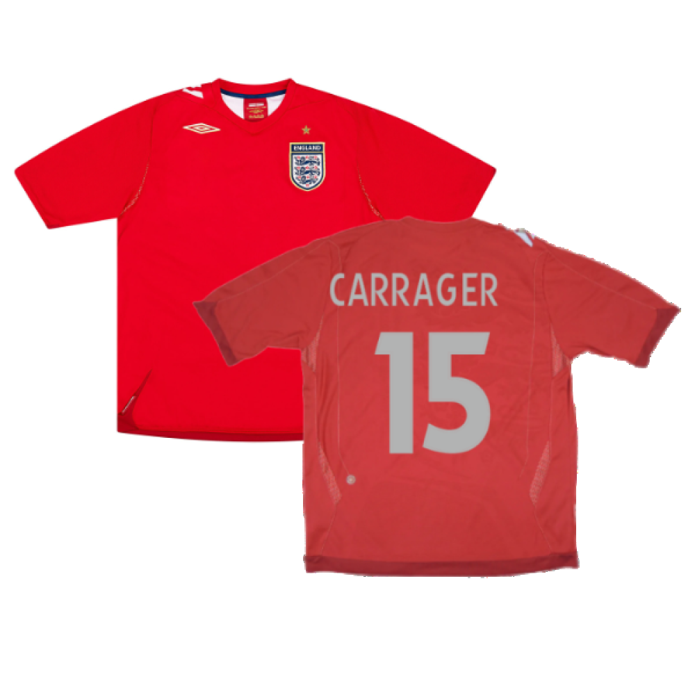 England 2006-08 Away Shirt (S) (Very Good) (CARRAGHER 15)