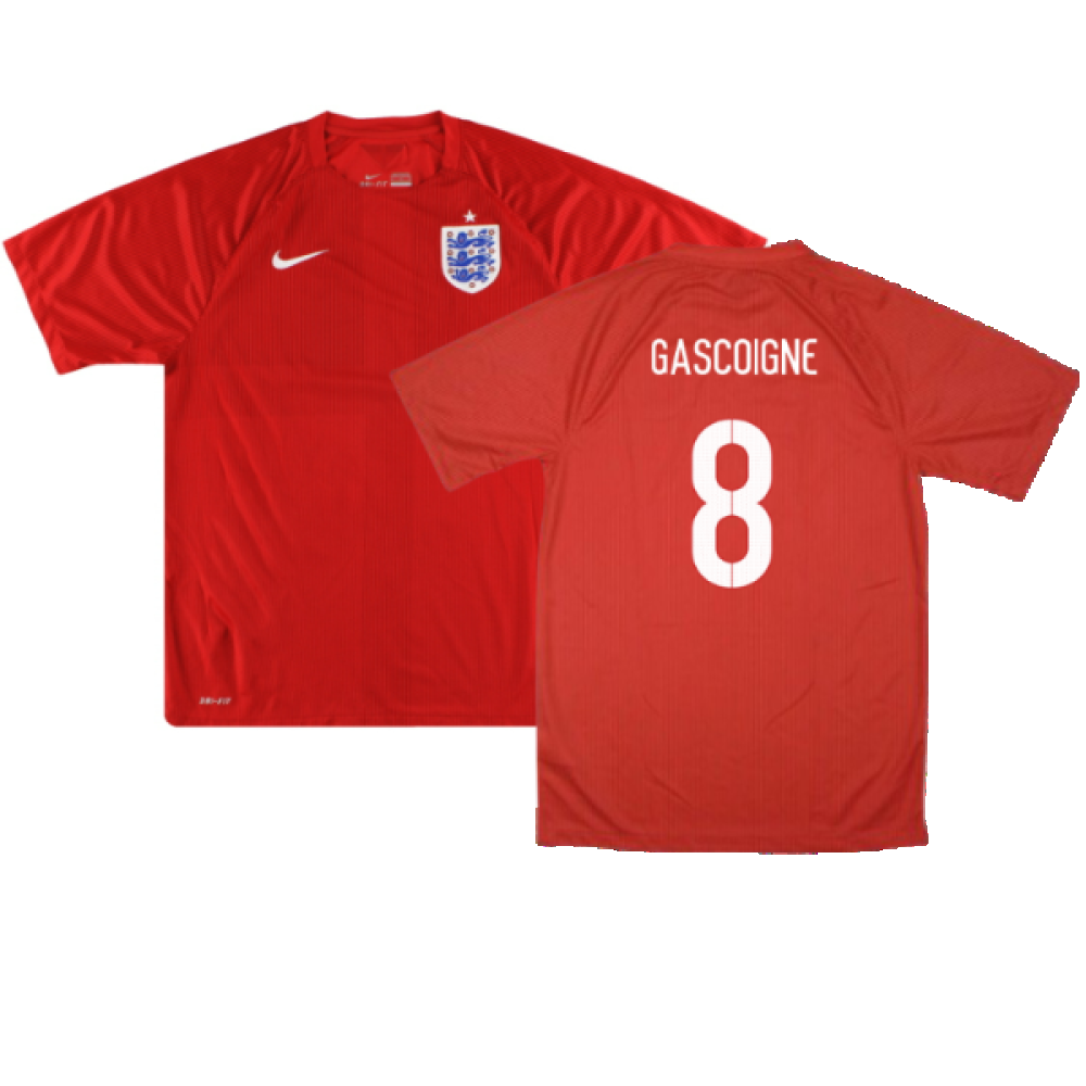 England 2014-16 Away Shirt (XL) (Very Good) (GASCOIGNE 8)