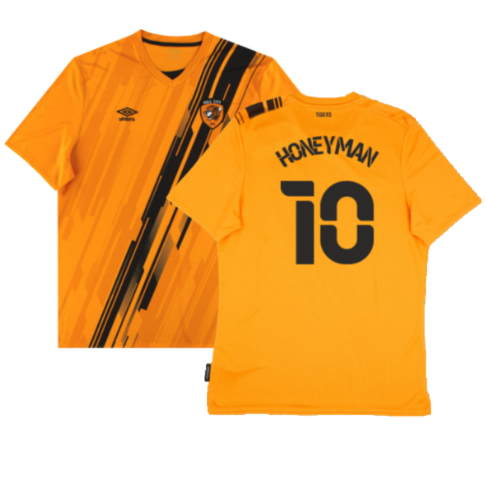 Hull City 2021-22 Home Shirt (Sponsorless) (L) (Excellent) (Honeyman 10)