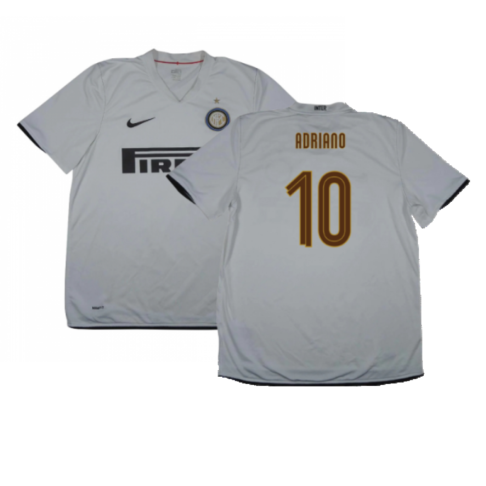 Inter Milan 2008-09 Away Shirt (XXL) (Fair) (Adriano 10)